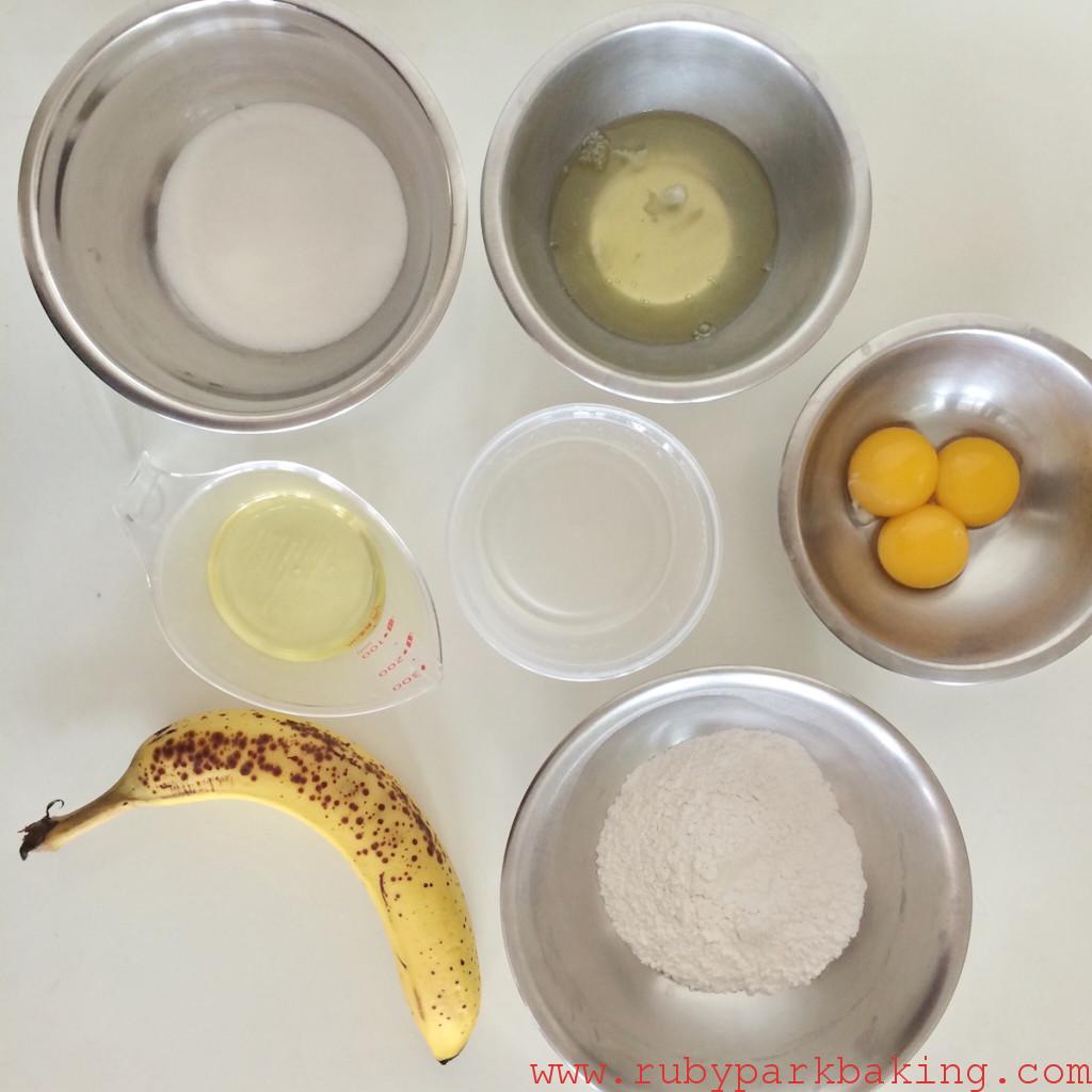 Banana Chiffon Cake made with Rice Flour