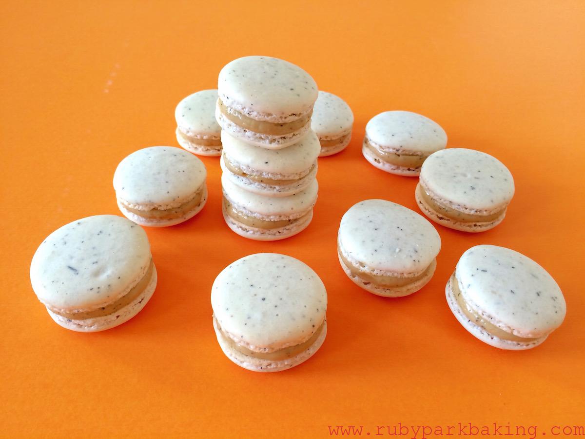 Earl grey Macarons on rubyparkbaking.com
