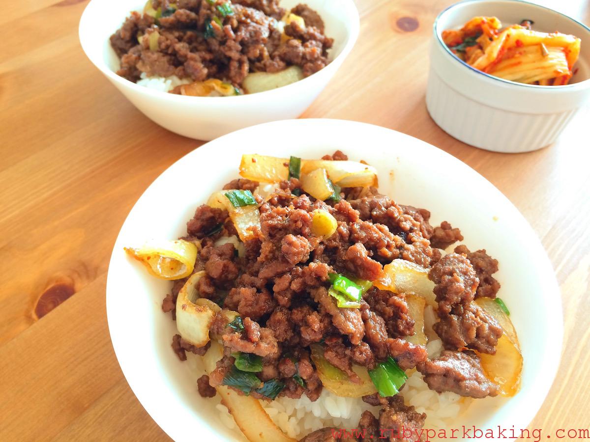 Korean beef rice on rubyparkbaking.com